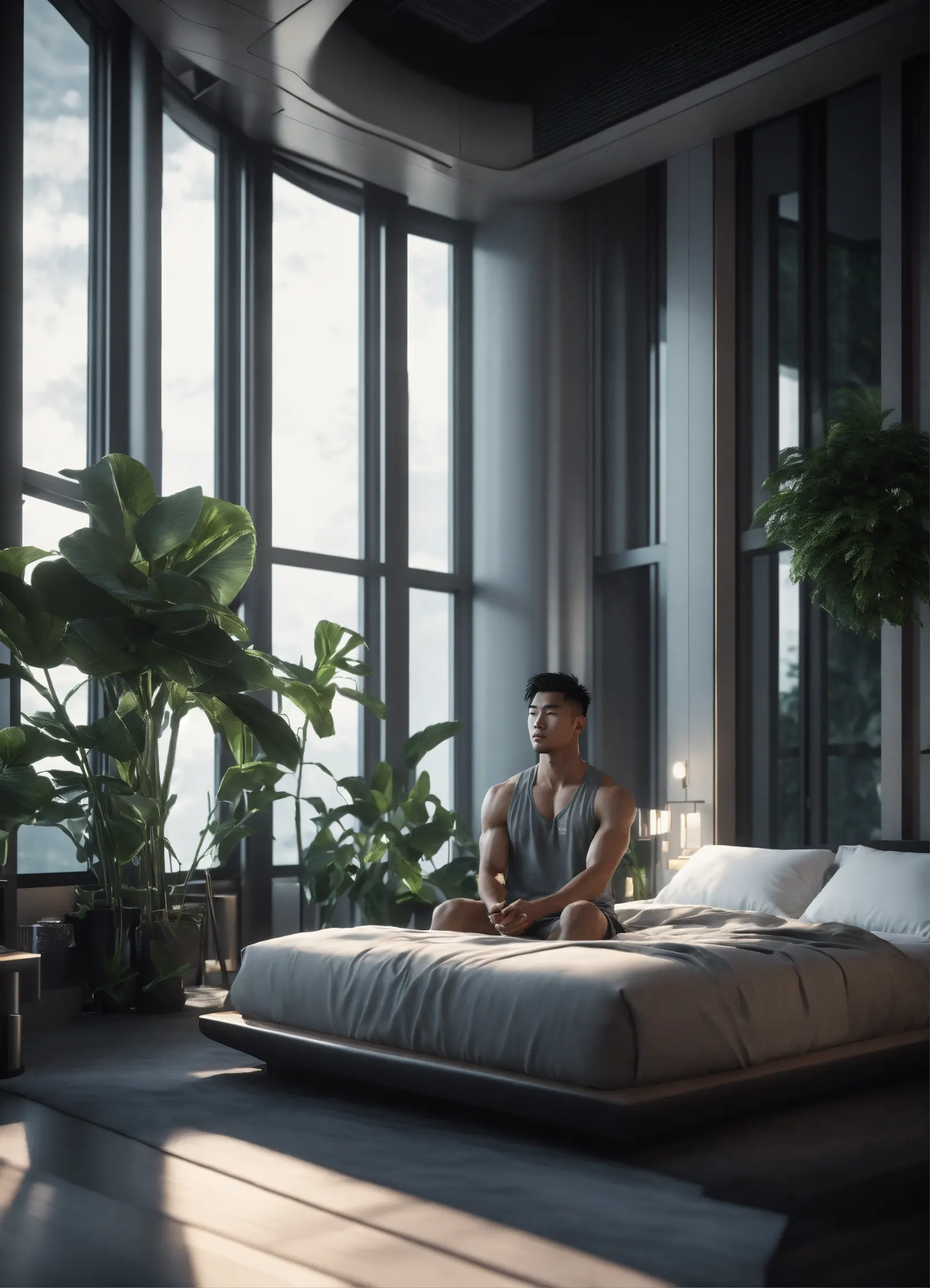 bright room with perfect natural lighting